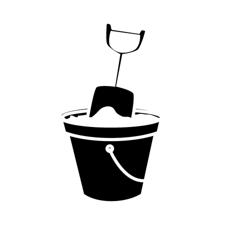 sand bucket isolated icon vector illustration designのイラスト素材