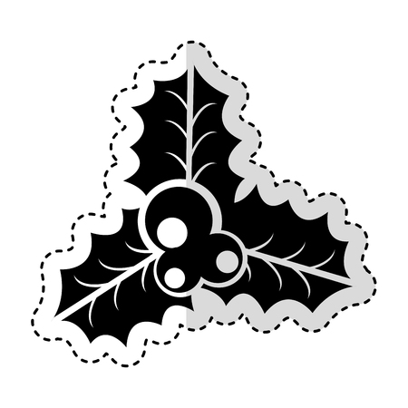 floral decoration christmas icon vector illustration designのイラスト素材