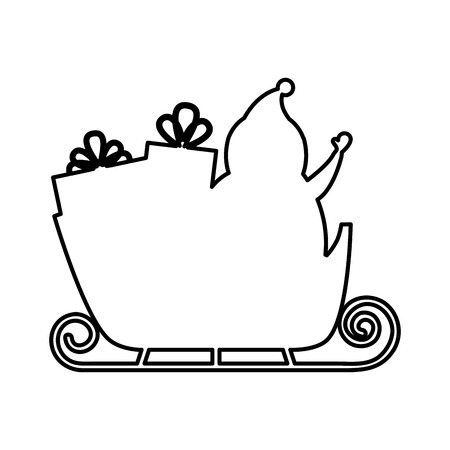 cute santa claus character vector illustration designのイラスト素材