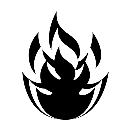 fire flame isolated icon vector illustration designのイラスト素材