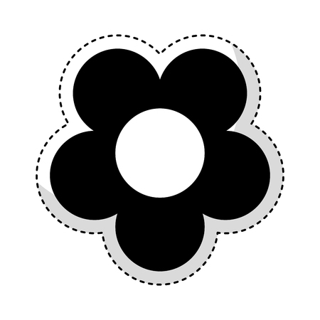 cute flower isolated icon vector illustration designのイラスト素材
