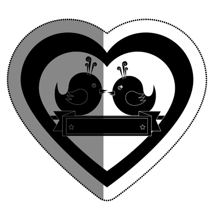 love card with cute bird vector illustration designのイラスト素材