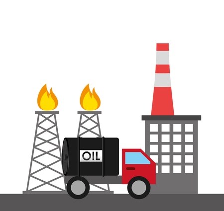 oil industry business icons vector illustration designのイラスト素材