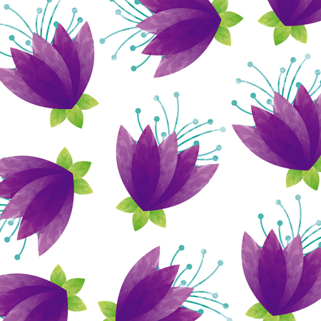 beautiful flowers background. colorful design. vector illustrationのイラスト素材