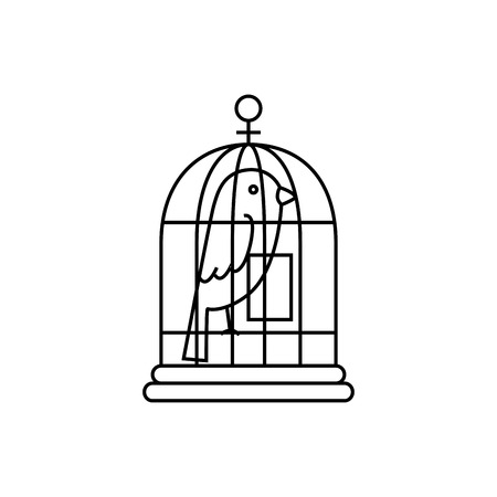 bird cage isolated icon vector illustration designのイラスト素材