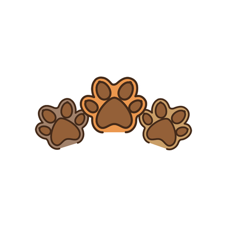 Pet paw up icon vector illustration designのイラスト素材