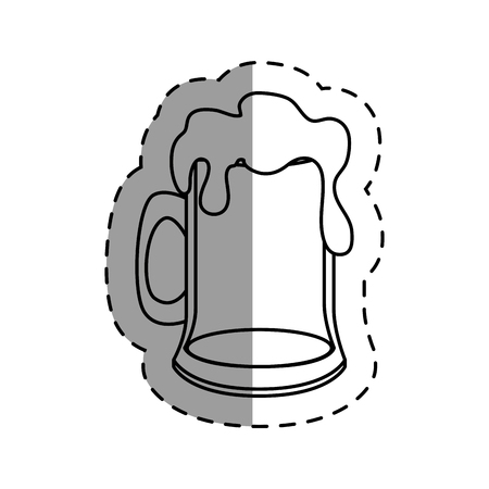 fresh beer jar isolated icon vector illustration designのイラスト素材
