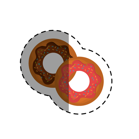 sweet donut isolated icon vector illustration designのイラスト素材