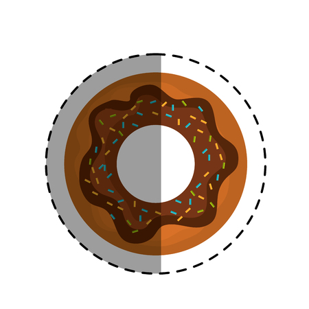 sweet donut isolated icon vector illustration designのイラスト素材