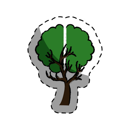 brain human with tree creative icon vector illustration designのイラスト素材