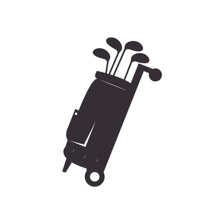 golf clubs bag isolated icon vector illustration designのイラスト素材