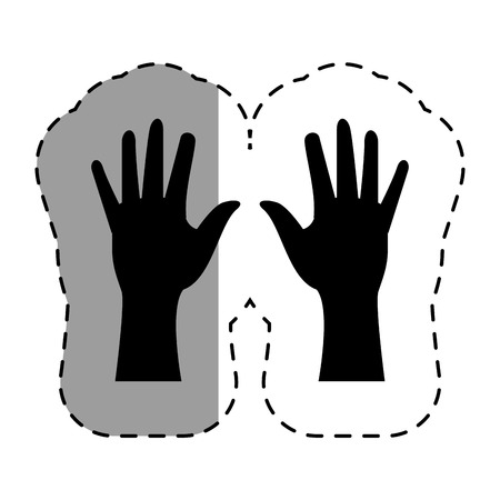 hand human isolated icon vector illustration designのイラスト素材