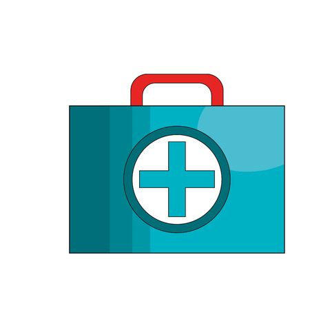 first aid box icon over white background. vector illustrationの写真素材