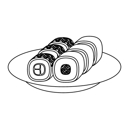 sushi japanese food icon vector illustration designのイラスト素材