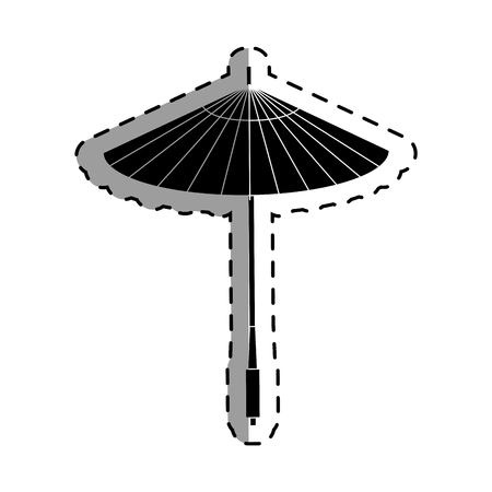 japanese umbrella isolated icon vector illustration designのイラスト素材