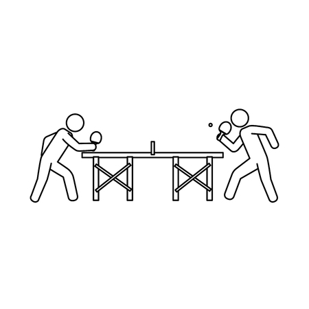 Ping pong player avatar vector illustration design.のイラスト素材