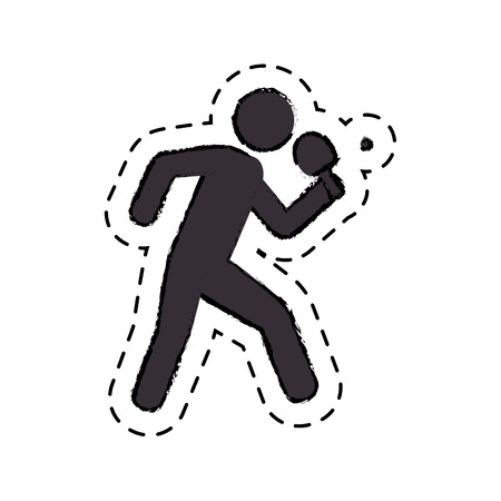 ping pong player avatar vector illustration designのイラスト素材