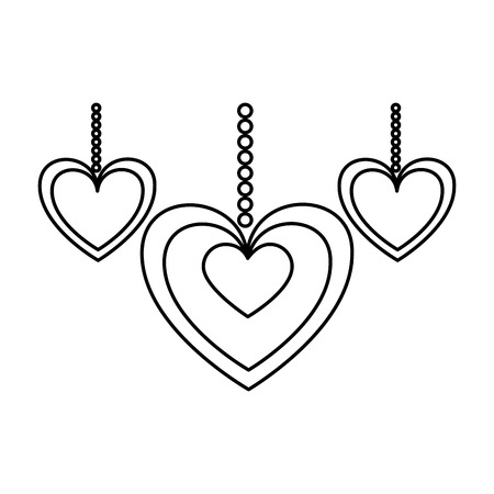 love card with hearts vector illustration designのイラスト素材