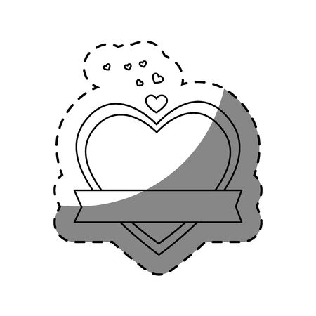 love card with hearts vector illustration designのイラスト素材