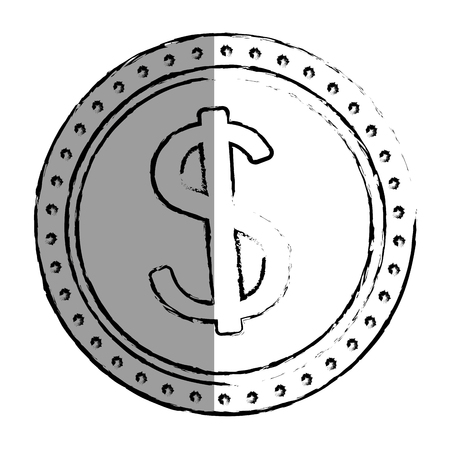 coin money isolated icon vector illustration designのイラスト素材