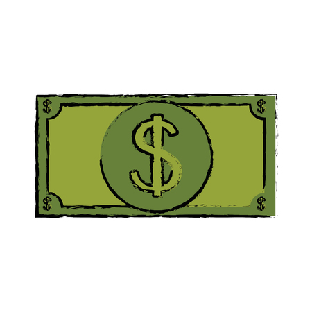 bill dollar isolated icon vector illustration designのイラスト素材