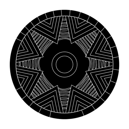 mandala art isolated icon vector illustration designのイラスト素材