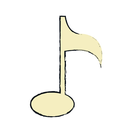 music note isolated icon vector illustration designのイラスト素材
