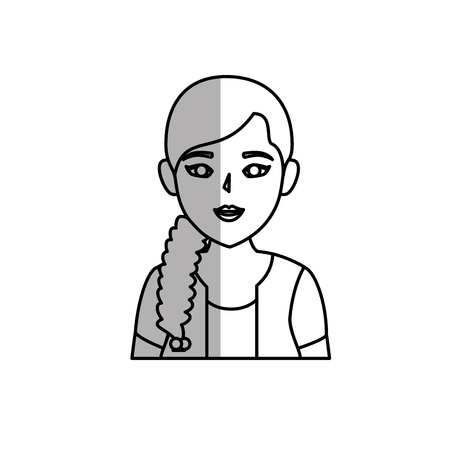 young businesswoman avatar character vector illustration designのイラスト素材