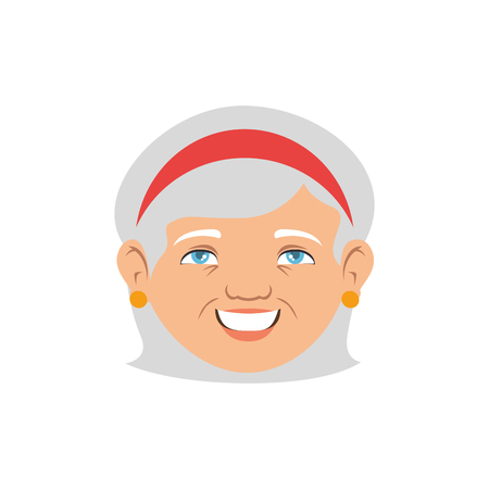 grandmother avatar character icon vector illustration designのイラスト素材