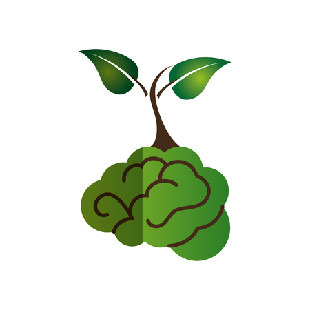 brain human with tree creative icon vector illustration designのイラスト素材