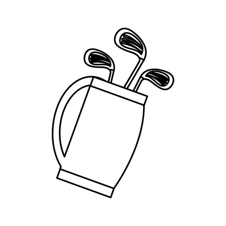 golf clubs bag isolated icon vector illustration designのイラスト素材