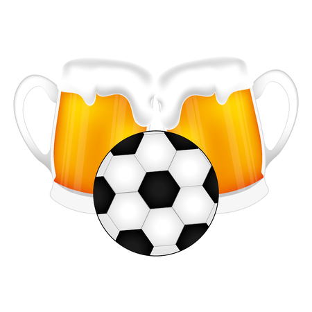 Cute football soccer balloon emblem vector illustration designのイラスト素材