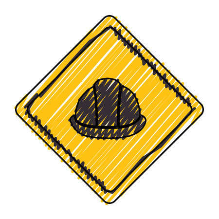 construction helmet isolated icon vector illustration designのイラスト素材