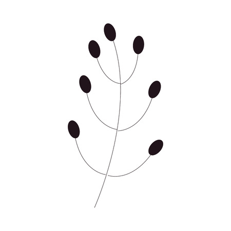 decorative leafs isolated icon vector illustration designのイラスト素材