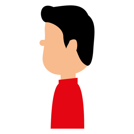 young man avatar character vector illustration designのイラスト素材