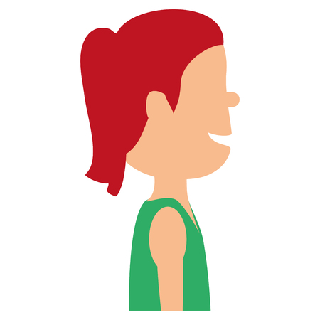 young woman avatar character vector illustration designのイラスト素材