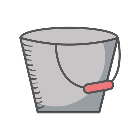 Metal bucket isolated icon vector illustration designのイラスト素材