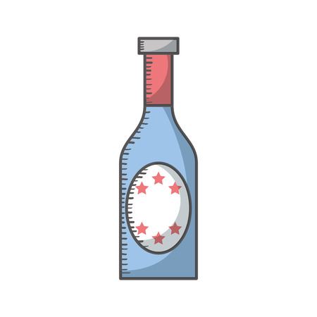 champagne bottle drink icon vector illustration designのイラスト素材