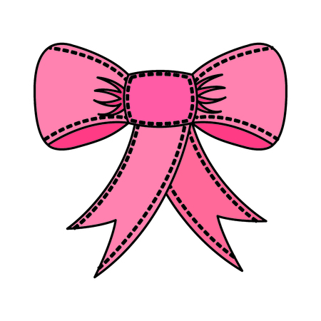 bow with ribbon isolated icon vector illustration designのイラスト素材