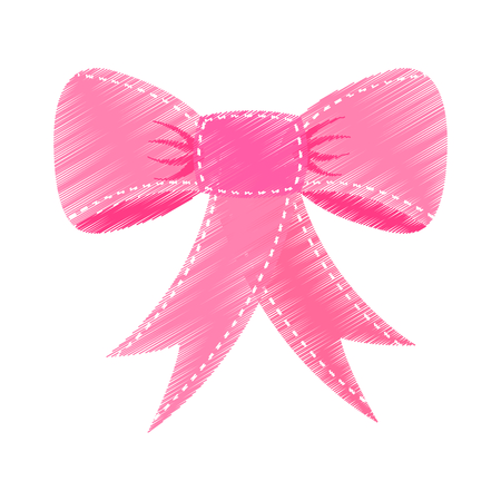 bow with ribbon isolated icon vector illustration designのイラスト素材