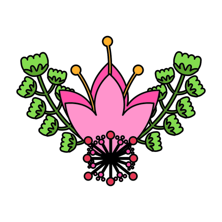 cute flower decorative icon vector illustration designのイラスト素材