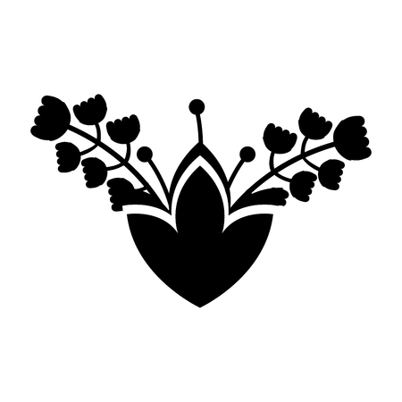 cute flower decorative icon vector illustration designのイラスト素材