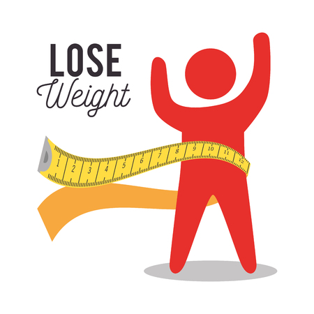 Lose weight concept icons vector illustration design.のイラスト素材