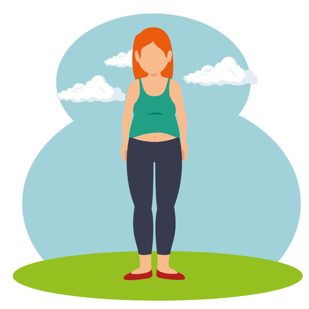 Person with sport clothes avatar vector illustration designのイラスト素材