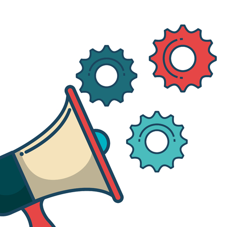 Megaphone sound isolated icon vector illustration design.のイラスト素材
