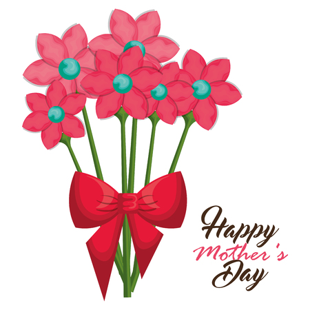 happy mothers day card vector illustration designのイラスト素材