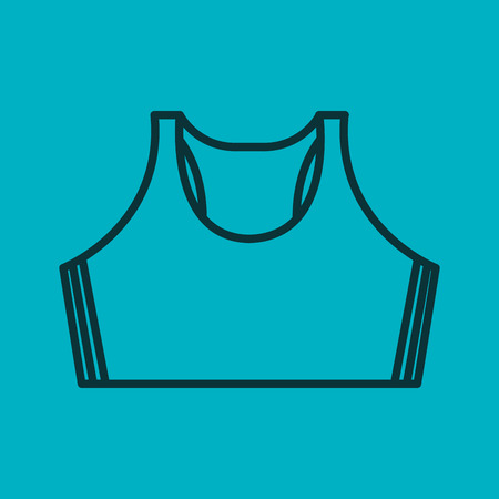 femenine sport wear clothes vector illustration designのイラスト素材