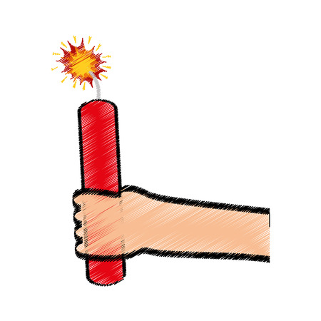 dynamite explosive pop art style vector illustration designのイラスト素材