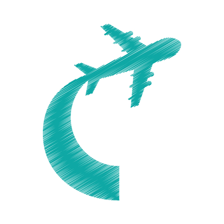 airplane flying isolated icon vector illustration designのイラスト素材