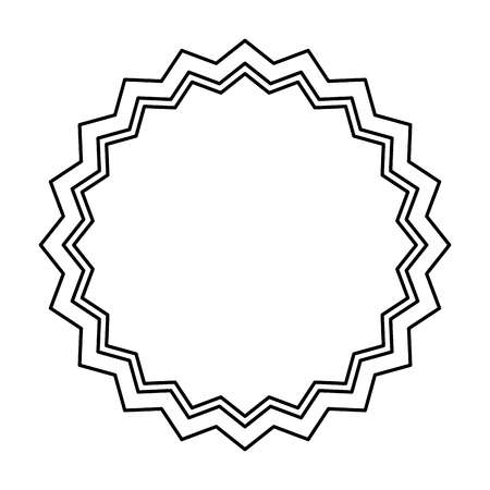 circle seal stamp lace vector illustration designのイラスト素材